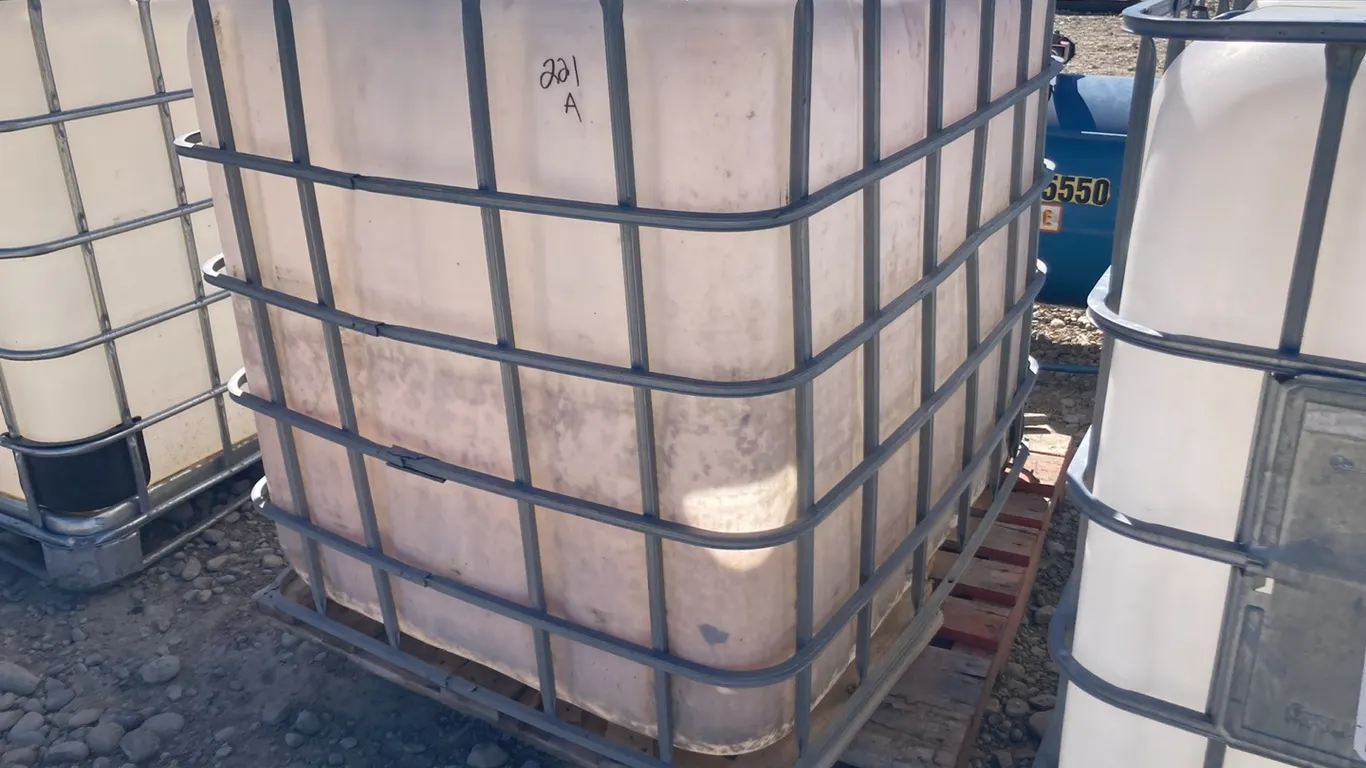 1000L Tote In Cage, only water inside