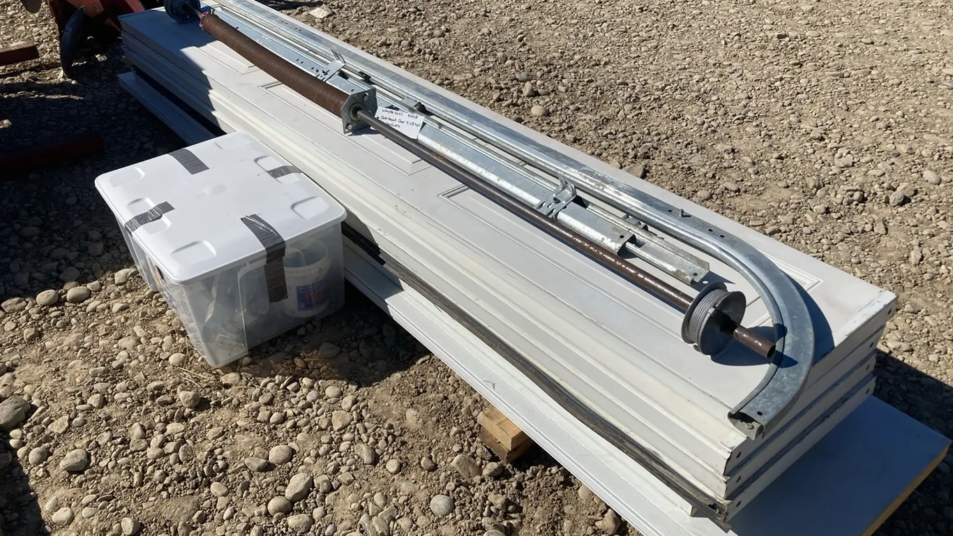 Overhead Door 9' Length x 8' Height (5) Panels with Hardware