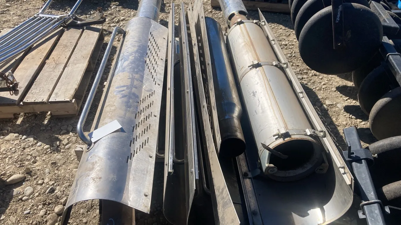 Pallet of Peterbilt Pipes and Shields
