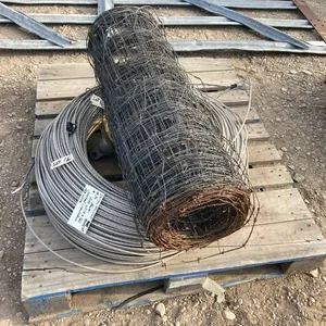 Power Line Wire, (2) Jointed Insulators, (1) Roll of 32" Pig Wire