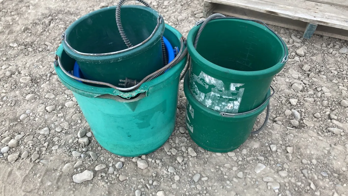 (5) Assorted Plug in Water Buckets