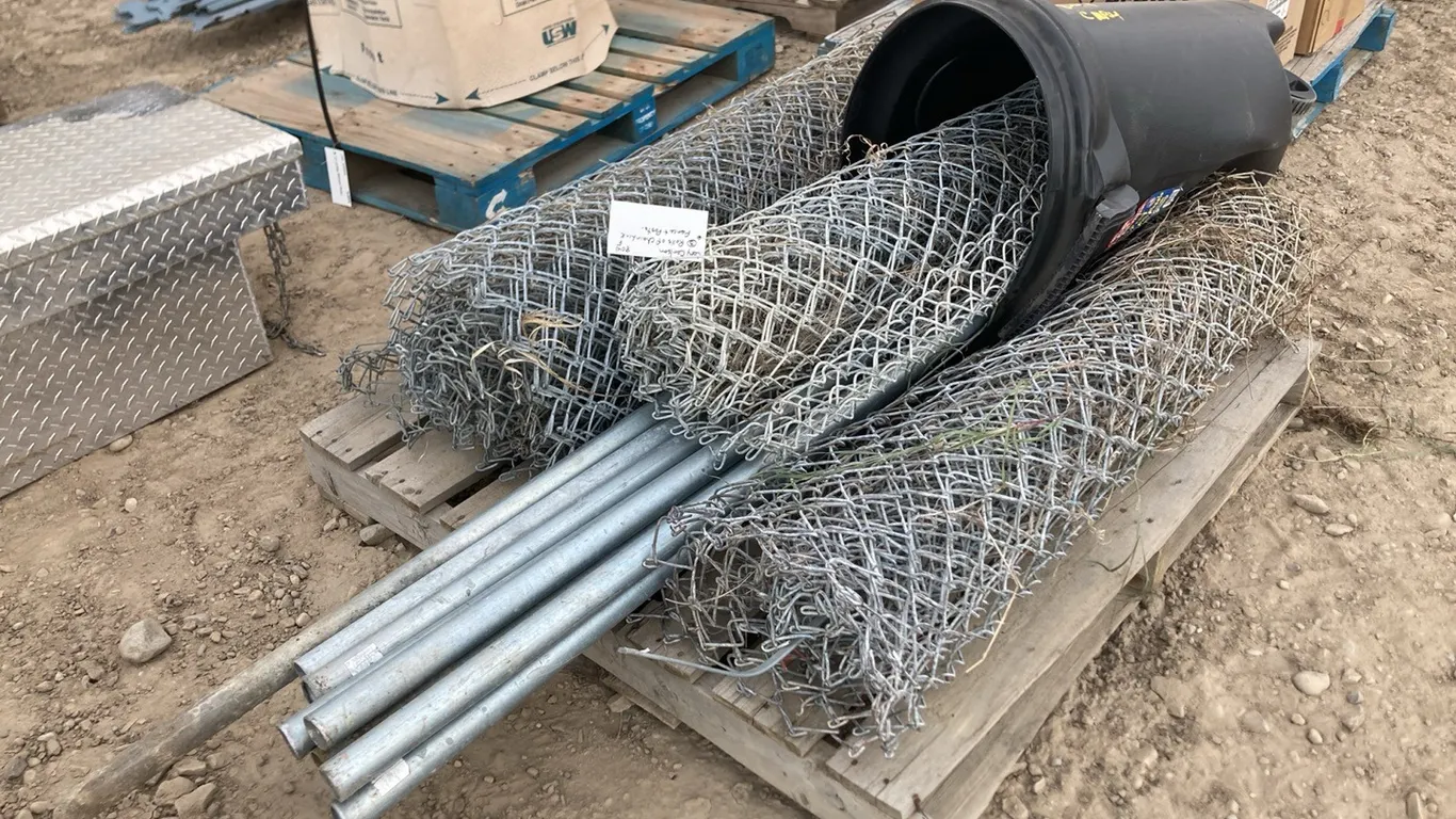 (3) Rolls of Chain Link Fence and Posts