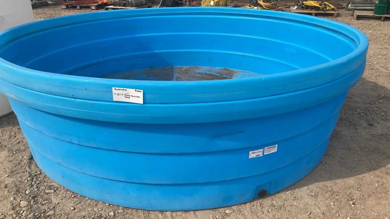 (2) 9' Round Poly Stock Tanks