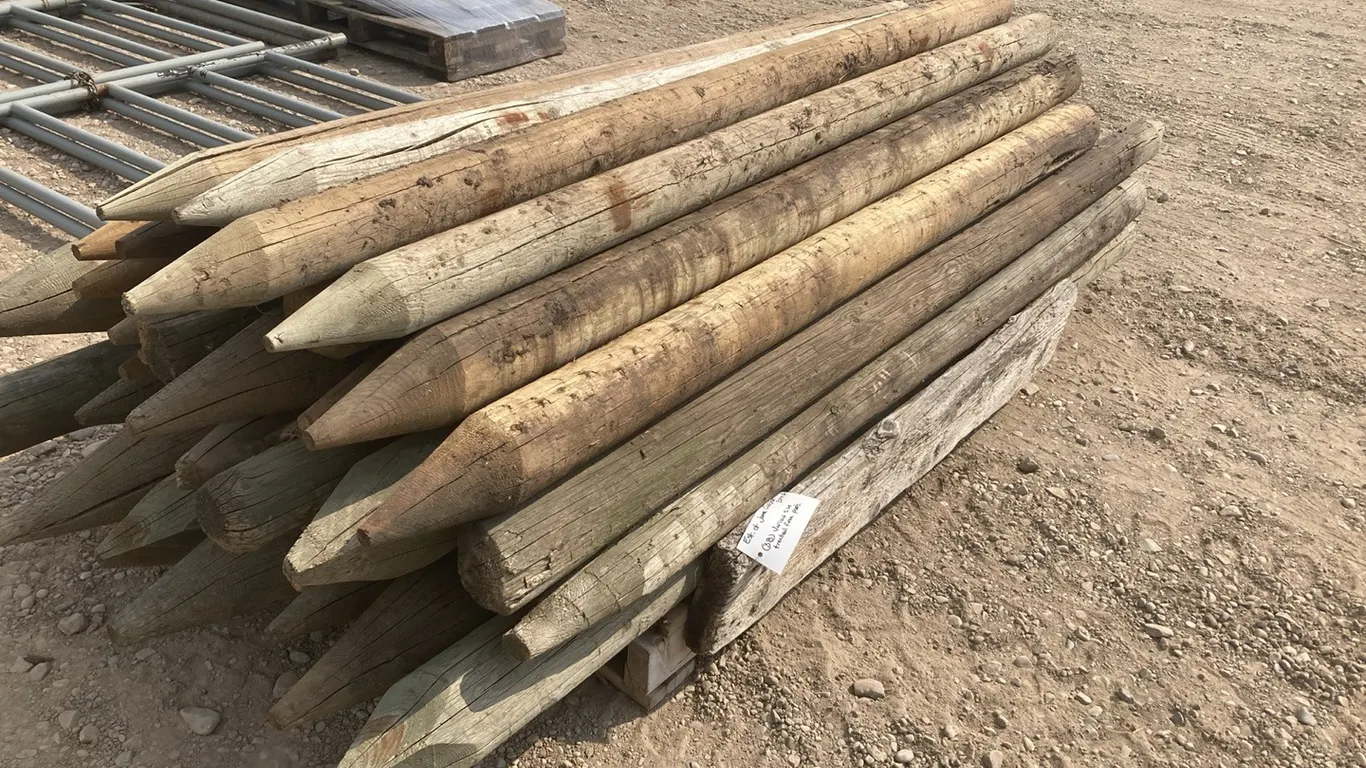 (38) Treated Fence Posts Various Sizes