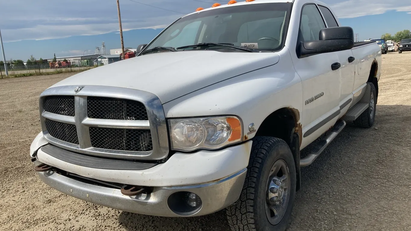 2003 Dodge Ram 3500 SRW White Truck, VIN: 3D7LU38C93G761858