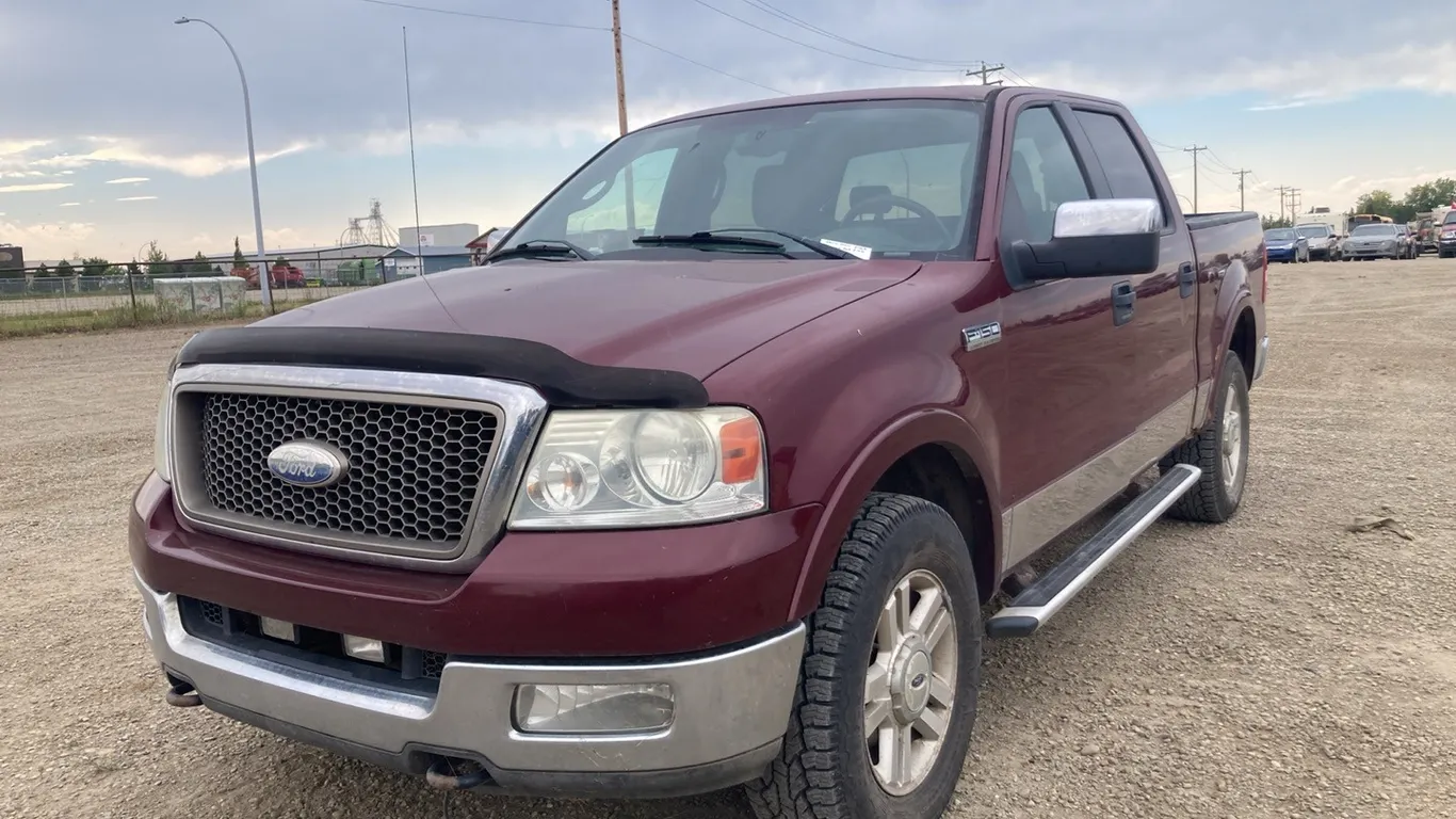2004 Ford F150 Lariat Maroon Truck VIN: 1FTPW14534KD22571
