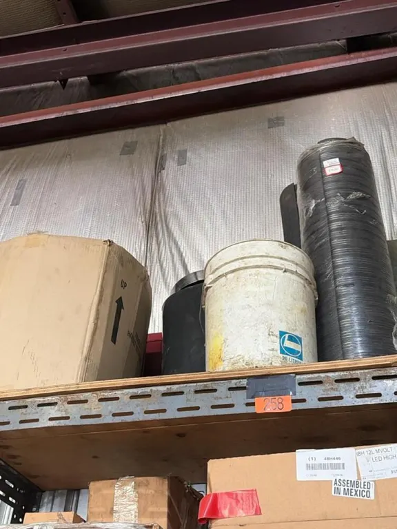 2-Black floor mat rolls and pails