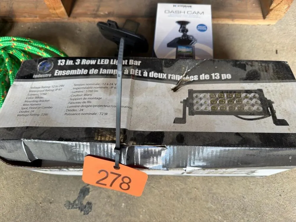 Dash cam new and LED light bar