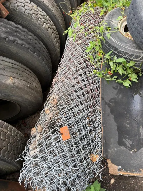 Roll of chain link fence