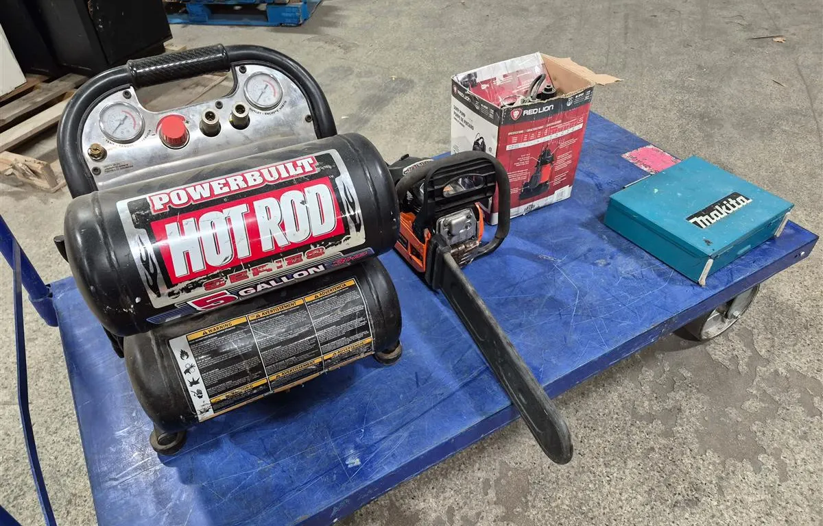 Hot Rod Compressor, Remington Chainsaw, Sump Pump & More
UNRESERVED