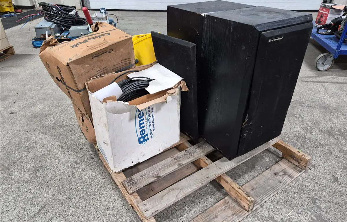 Cerwin-Vega Speakers, Boxes of Ethernet Cable & Mop Bucket
UNRESERVED
