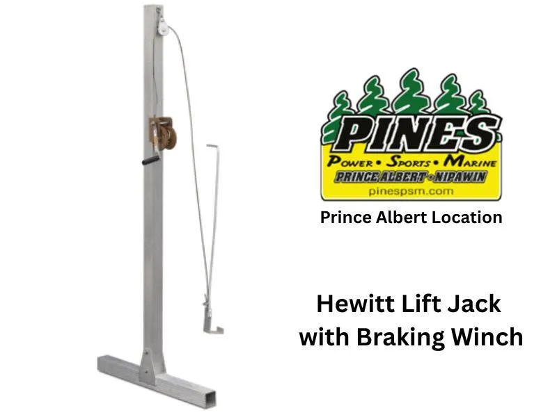 Hewitt Lift Jack with Braking Winch from Pines Power Sports Marine, Prince Albert (Retail Value $499)