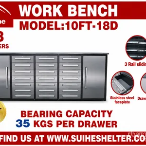 2026 Suihe NWB-18DS-2B -10 10 ft 18-Drawer Workbench (Unused)