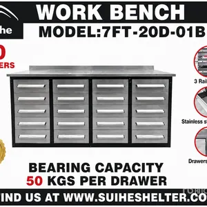 2026 Suihe NWB-20DS -7 7 ft 20-Drawer Workbench (Unused)