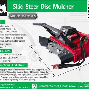 2026 Handy HSDM70S 60 in Disc Skid Steer Mulcher (Unused)