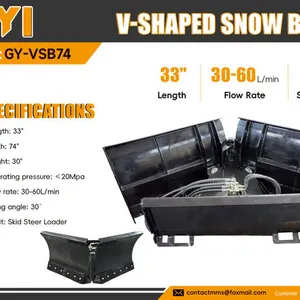 2026 GIYI GY-VSB74 V-Shaped Skid Steer Snow Blade (Unused)