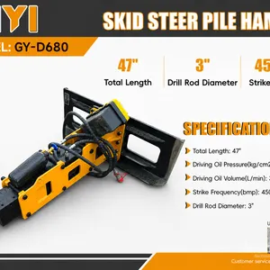 2026 GIYI GY-D680 Skid Steer Post Driver (Unused)