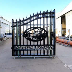 Quantity of (3) 2026 Suihe NG-14D -3 14 ft Wrought Iron Bi-Parting Driveway Gate (Unused)