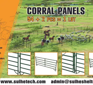 Quantity of (56) 2026 Suihe NP10-54-2 10 ft Powder Coated Livestock Panel (Unused)