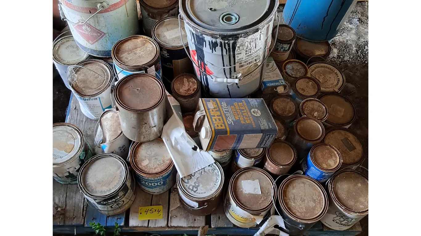 (4) Pallets, Nails, Electrical Wire, Lights, Ducts, Vents, Paint