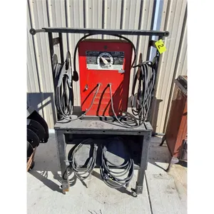 Lincoln Electric AC225 Welder w/Cables & Trolley Cart - 32x17x63"