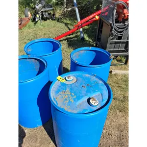 (4) Blue 208 Litre (55 US Gallon) Drums