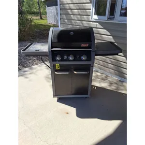 Coleman 3-Burner 26" Grill Propane BBQ  w/Side Burner - 61x50x24"