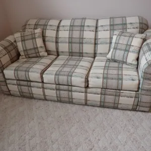 Neutral-Tone Upholstered Hide-a-Bed Sofa