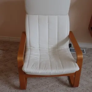 IKEA Bentwood Cantilever Lounge Chair with Ottoman