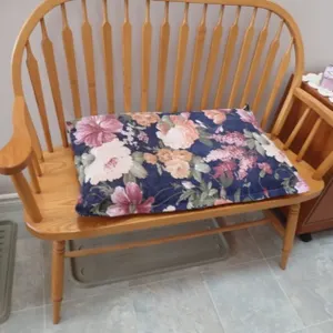Windsor-Style Wooden Bench