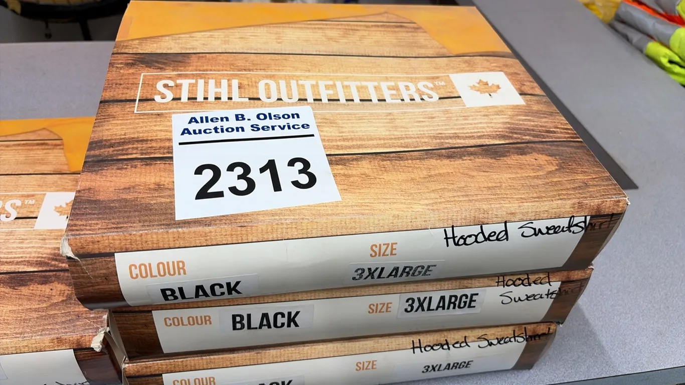 3 - NEW/UNUSED STIHL 3XL BLACK HOODED SWEATSHIRTS - SOLD PER HOODIE