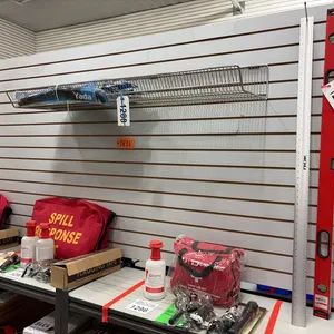 DOUBLE SIDED SLIDING HOOKS DISPLAY BOARD 4'Hx8'L ON 7' LEGS