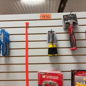DOUBLE SIDED SLIDING HOOKS DISPLAY BOARD 4'Hx8'L ON 7' LEGS