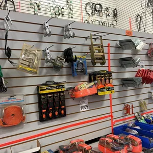 DOUBLE SIDED SLIDING HOOKS DISPLAY BOARD 4'Hx8'L ON 7' LEGS