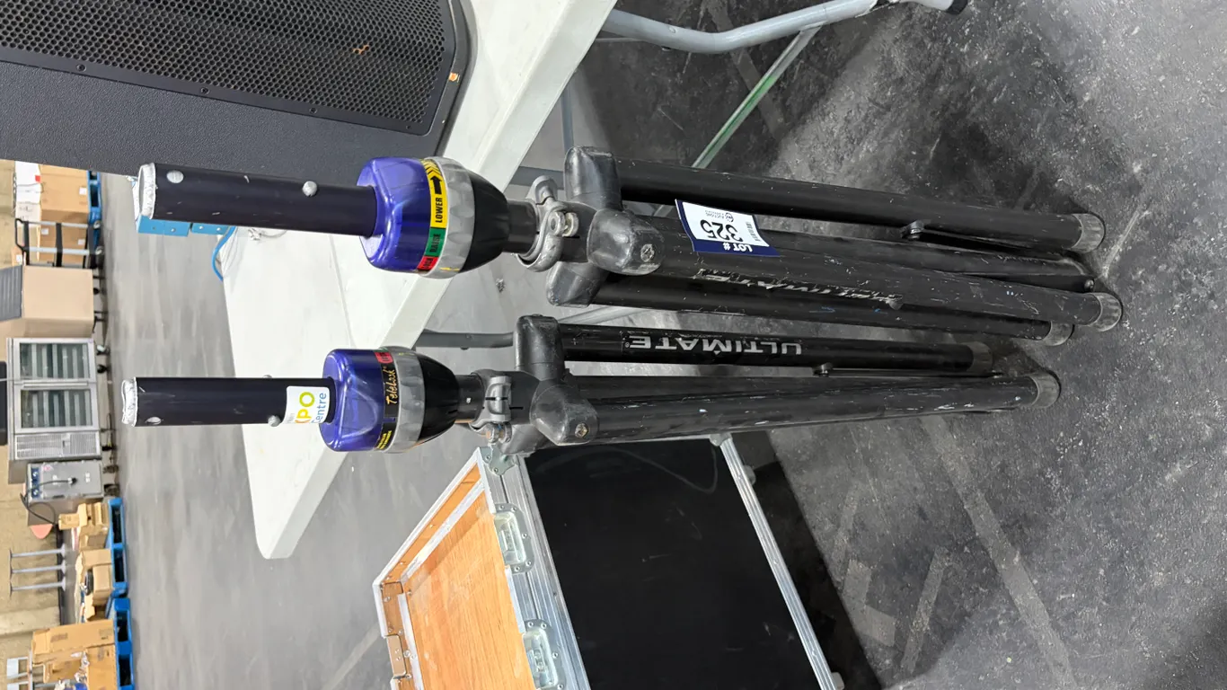 (2) ULTIMATE SUPPORT TELELOCK PROFESSIONAL SPEAKER STANDS