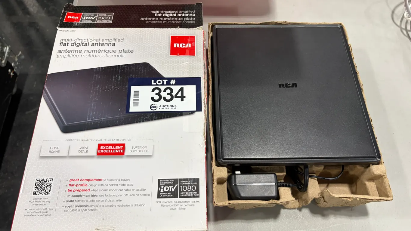 RCA CANT1450BE MULTI-DIRECTIONAL AMPLIFIED FLAT DIGITAL HDTV ANTENNA