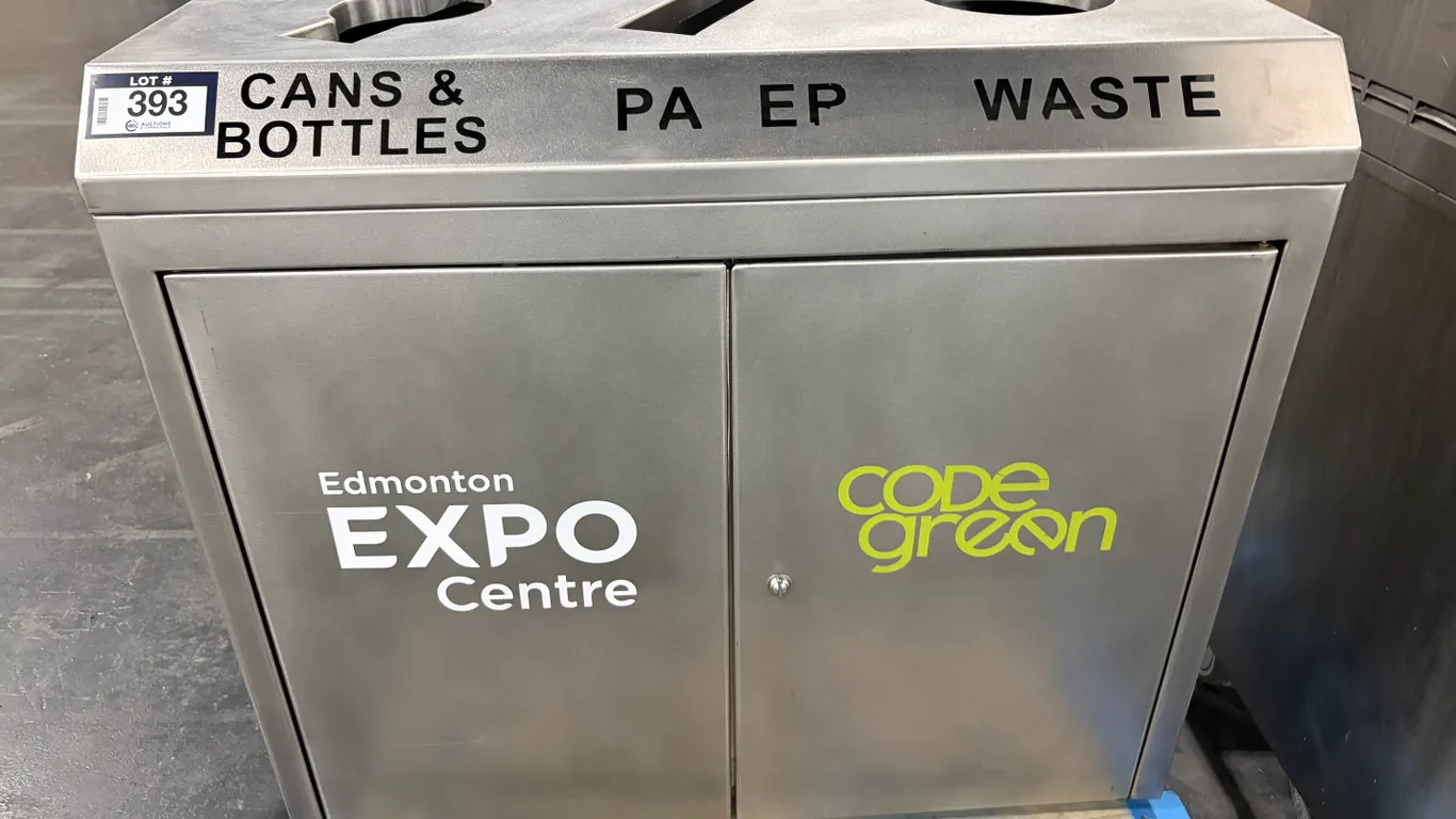 STAINLESS STEEL 3-STREAM RECYCLING & WASTE STATION