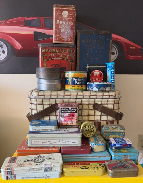 Lot of Vintage Advertising, Tobacco & Medicine Tins