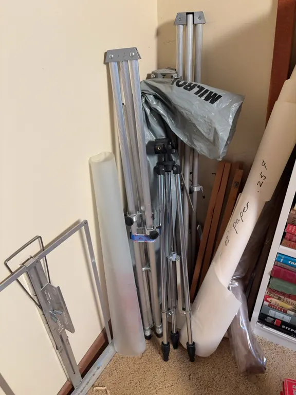 Lot of Artist Equipment, Tripods & Studio Supplies