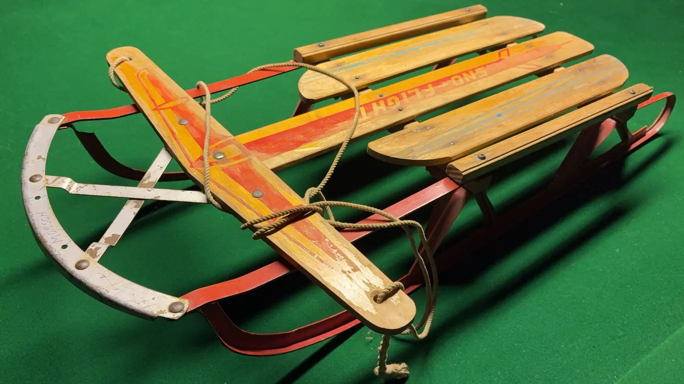 Vintage Sno-Flight Wooden Sled