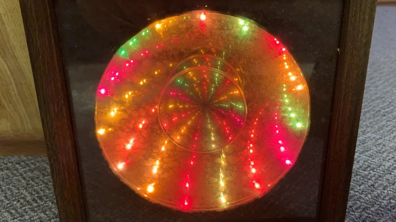 Vintage Infinity Mirror Light Sculpture