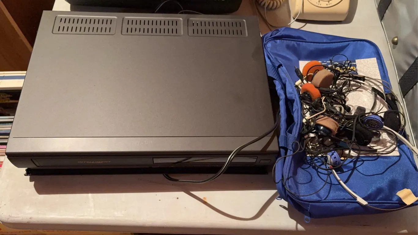 JVC VHS VCR with VHS Tapes & Media Accessories