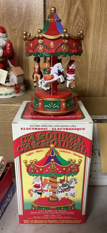Electronic Christmas Carousel with Lights & Music