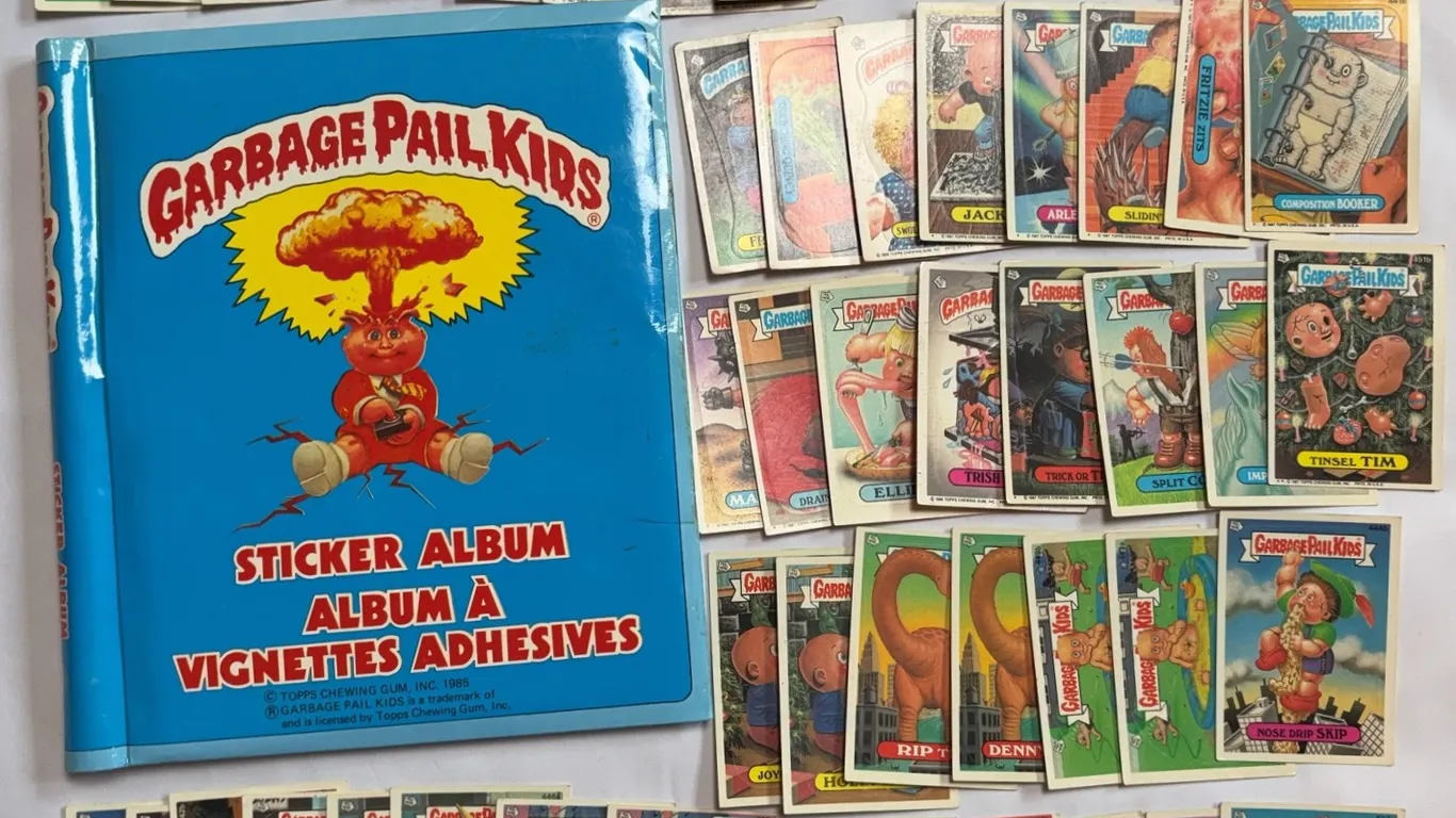 Garbage Pail Kids Unusued Sticker Album & Trading Card Lot