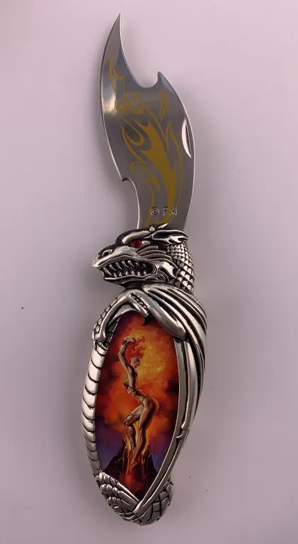 Boris Vallejo "The Mistress of Fire" Fantasy Collector Knife