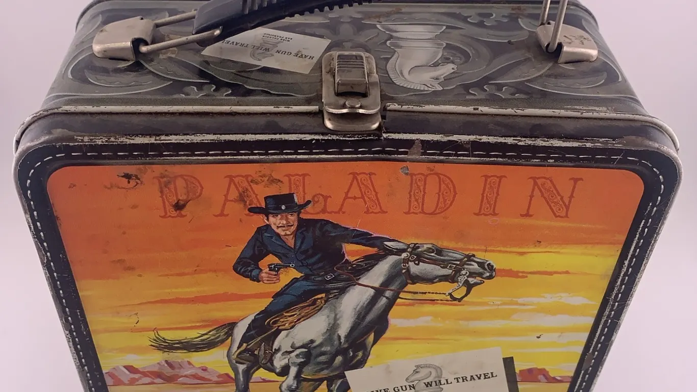 Vintage Have Gun Will Travel Metal Lunch Box with Thermos - Aladdin 1960