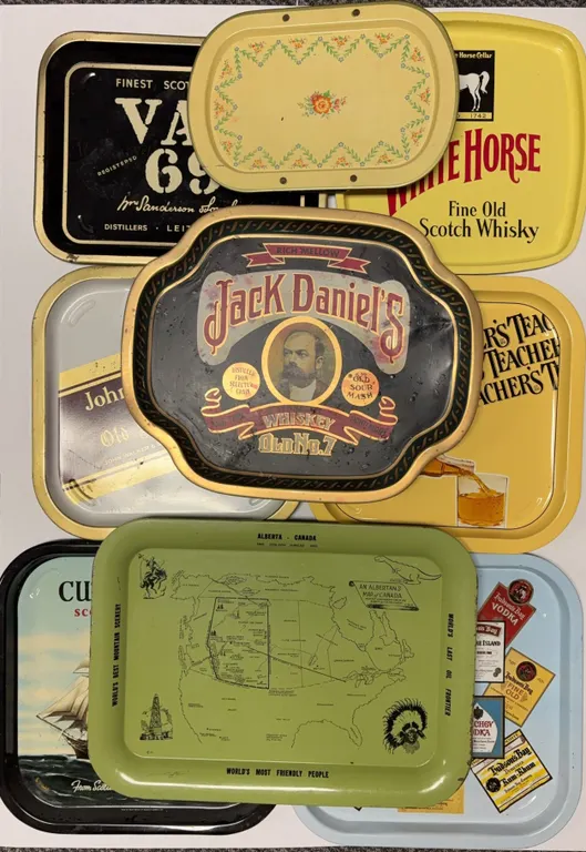 Vintage Liquor Advertising Serving Tray Collection