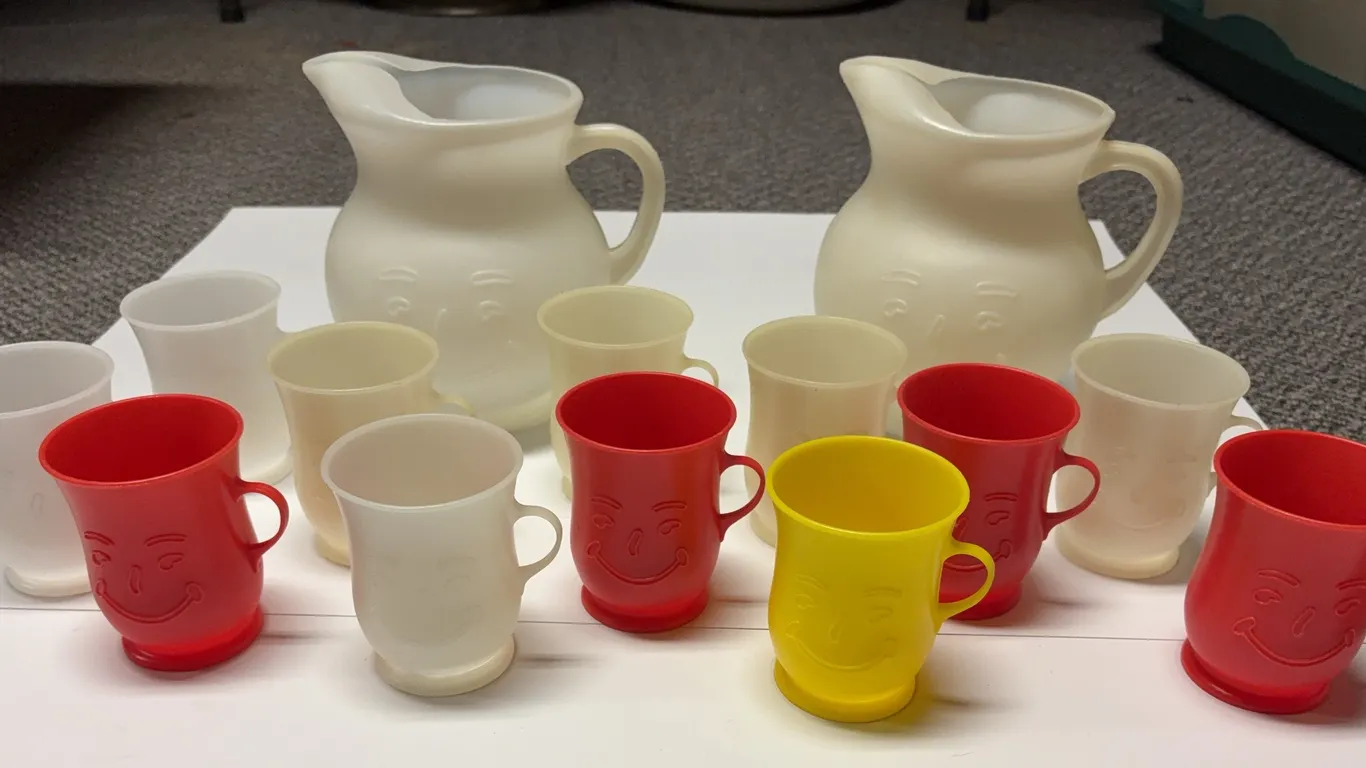 Vintage Kool-Aid Pitcher and Cup Set