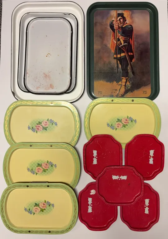 Vintage Metal Serving Tray Collection