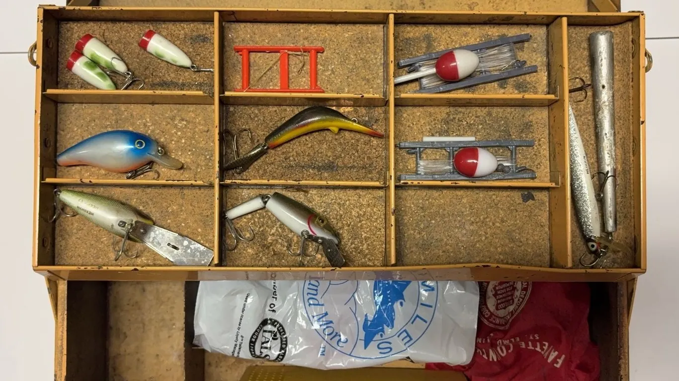 Vintage Fishing Lures & Metal Tackle Box